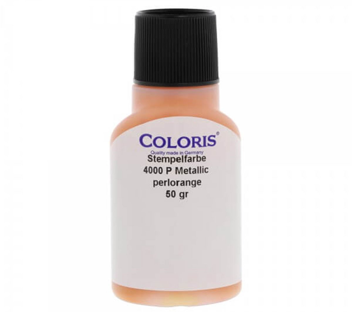 Sneldrogend Stempelinkt | Metallic Oranje | Coloris 4000 P | 50 ml